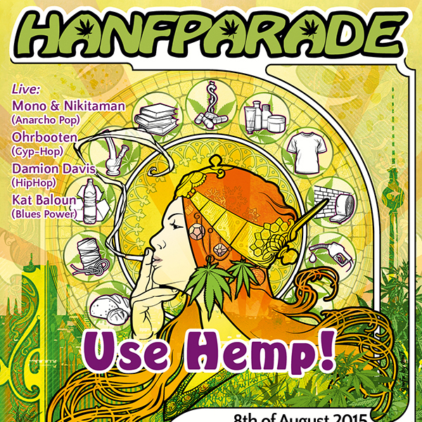 the poster of Hanfparade 2015 by Doro T.