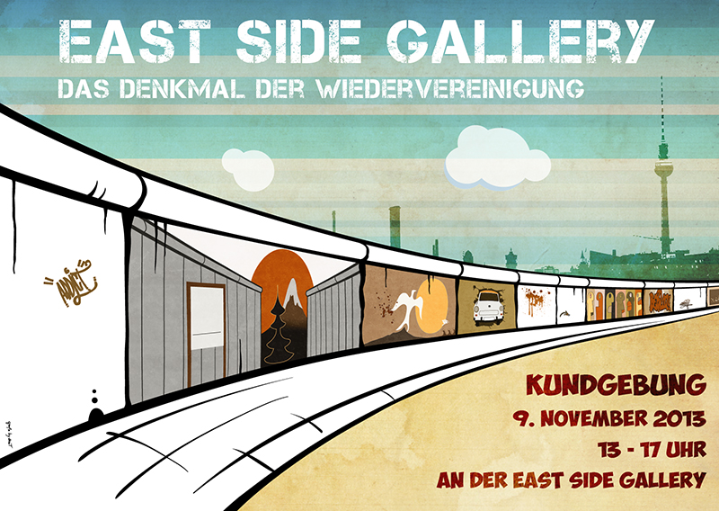 flyer Rally at the East Side Gallery front
